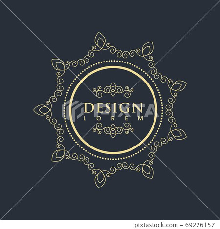 Vintage border line Template vector 69226157