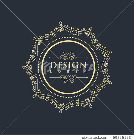 Vintage border line Template vector 69226158