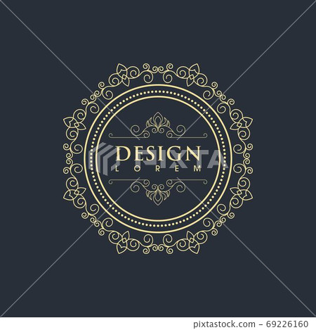 Vintage border line Template vector Vintage border line Template vector 69226160