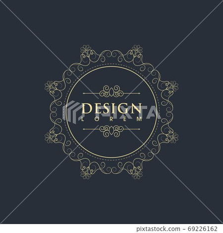 Vintage border line Template vector 69226162
