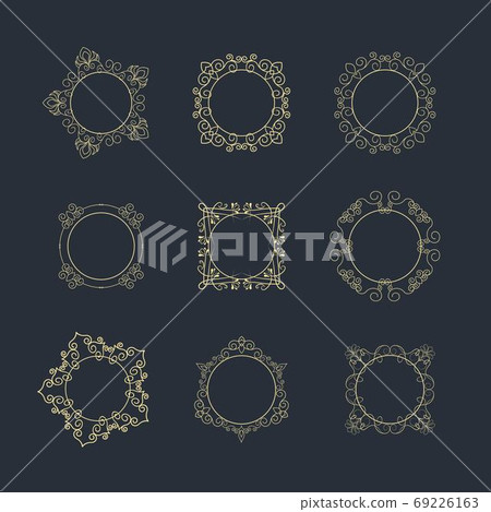 Vintage border line Template vector Vintage border line Template vector 69226163