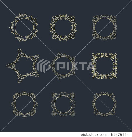 Vintage border line Template vector 69226164