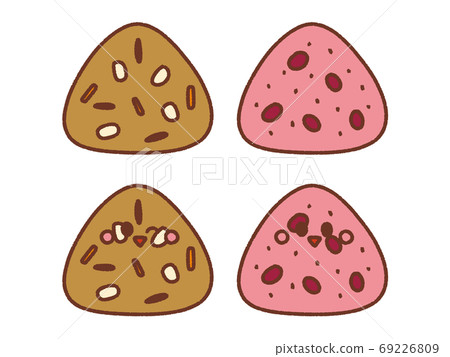 Rice ball _ Gomoku _ Red rice 69226809