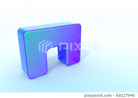 透明的對象。幾何形狀。回報摘要的3D。 69227946