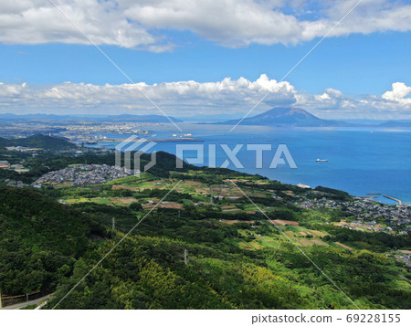 View of Kinko Bay from above Ibusuki Skyline View of Kinko Bay from above Ibusuki Skyline 69228155