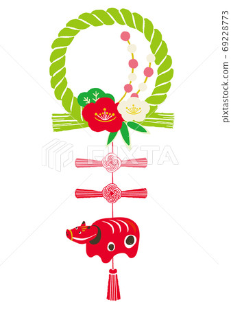 Shimenawa新年賀卡的插圖 69228773