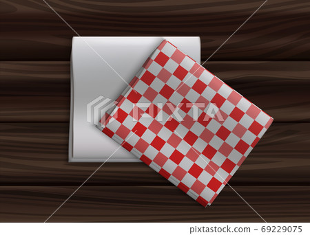 Realistic Detailed 3d Different Type Napkin on Table. Vector Realistic Detailed 3d Different Type Napkin on Table. Vector 69229075