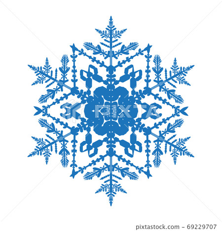 Vector blue snowflake isolated on a white... - Stock Illustration ...