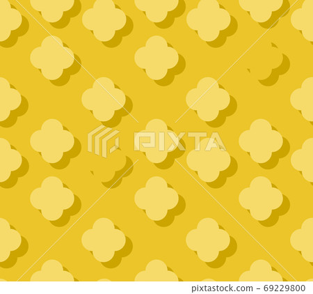 Vector yellow seamless background with 3d square elements 69229800