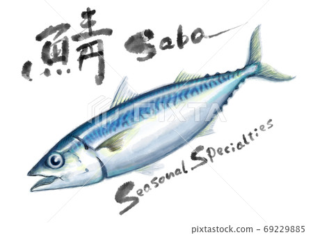 鯖魚_D手繪_帶字母 69229885