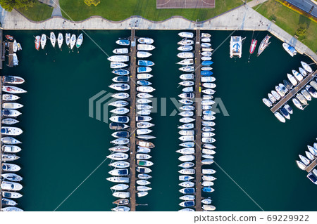 sailboats and yachts moored in Lovere sailboats and yachts moored in Lovere 69229922