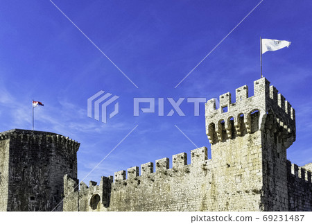 Fortress Kamerlengo in historic city of Trogir, Croatia Fortress Kamerlengo in historic city of Trogir, Croatia 69231487