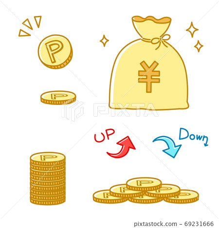 Coin point image illustration set 69231666