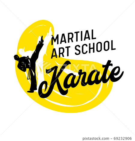 Karate Martial Arts School Banner or Label... - Stock Illustration  [69232906] - PIXTA