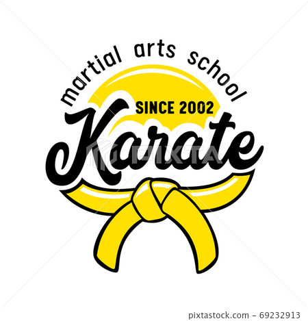 Karate Martial Arts School Banner or Label with... - Stock Illustration  [69232913] - PIXTA