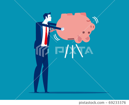 Empty piggy bank. Financial and saving concept.... - Stock Illustration ...