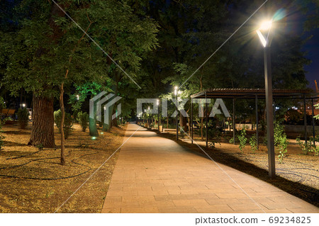 night view of Greek Park in Odessa city, Ukraine, near Potemkin stairs and Primorskiy boulevard night view of Greek Park in Odessa city, Ukraine, near Potemkin stairs and Primorskiy boulevard 69234825