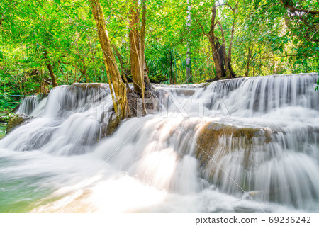 Huay Mae Kamin Waterfall at Kanchanaburi in Thailand 69236242