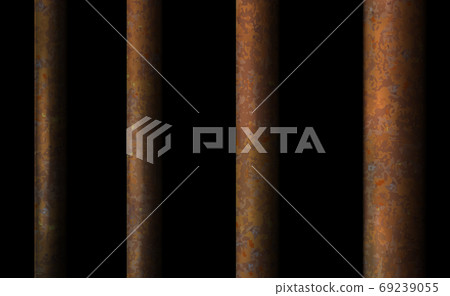 Dark background rusty prison bar - Stock Illustration [69239055] - PIXTA