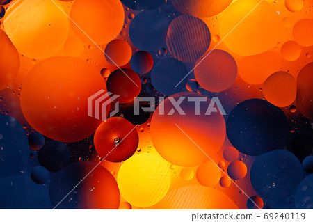 Abstract background as a result of a mixture of water and oil 69240119
