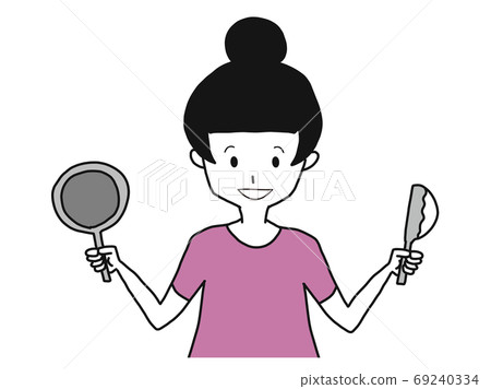 做飯的單色女人 69240334