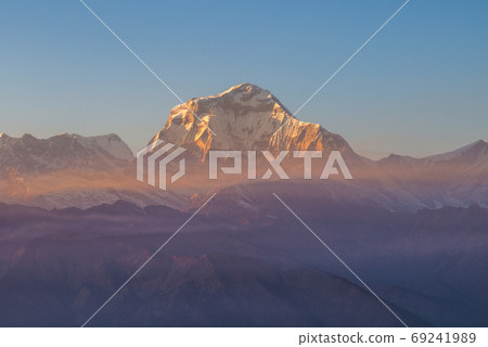 Dhaulagiri massif in Nepal seen from Poonhill 69241989