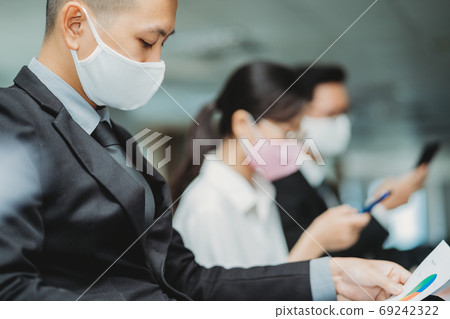 People working in new normal, after pandemic 69242322
