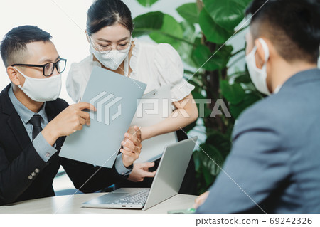 People working in new normal, after pandemic People working in new normal, after pandemic 69242326
