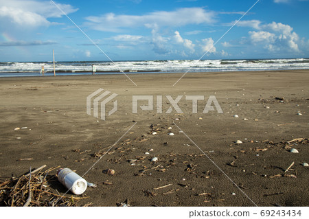 Marine plastic trash and beaches Marine plastic trash and beaches 69243434