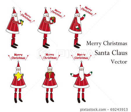 Santa Claus tin toy illustration vector Santa Claus tin toy illustration vector 69243913
