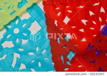 Mexican paper cutout Papel Picado 69243947