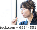 遠程辦公的女商人 69244551
