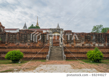 Old ruins of a temple in Phra Nakhon Si Ayutthaya province near 69244827