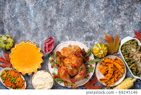 Thanksgiving Day traditional festive dinner 69245146