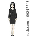 Young woman in a business suit 69247743