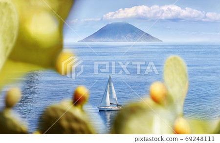 Italy. View of Stromboli from Salina Italy. View of Stromboli from Salina 69248111