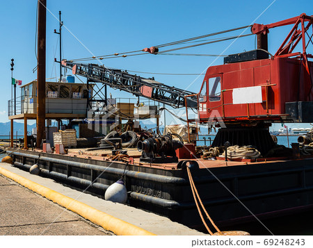 A marine crane boat close up 69248243