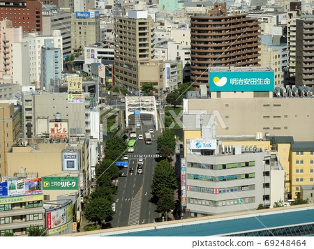 盛岡的風景：Marios天文台的盛岡Ekimae-dori和Kaiunbashi 69248464