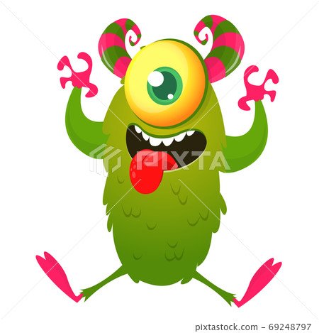 Funny cartoon monster. Vector Halloween Funny cartoon monster. Vector Halloween 69248797