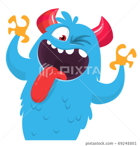 Funny cartoon monster. Vector Halloween Funny cartoon monster. Vector Halloween 69248801