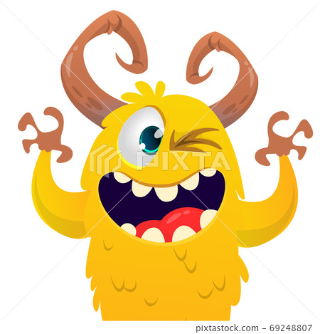 Funny cartoon monster. Vector Halloween Funny cartoon monster. Vector Halloween 69248807