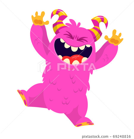 Funny cartoon monster. Vector Halloween Funny cartoon monster. Vector Halloween 69248816