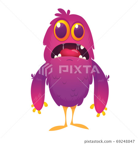 Funny cartoon monster. Vector Halloween 69248847