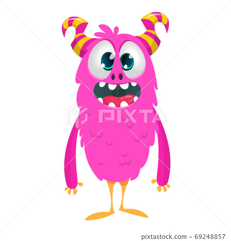 Funny cartoon monster. Vector Halloween illustration 69248857