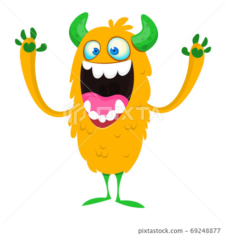 Funny cartoon monster. Vector Halloween illustration Funny cartoon monster. Vector Halloween illustration 69248877