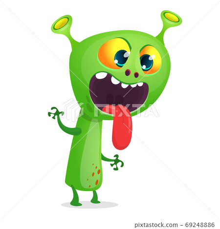 Funny cartoon monster. Vector Halloween Funny cartoon monster. Vector Halloween 69248886