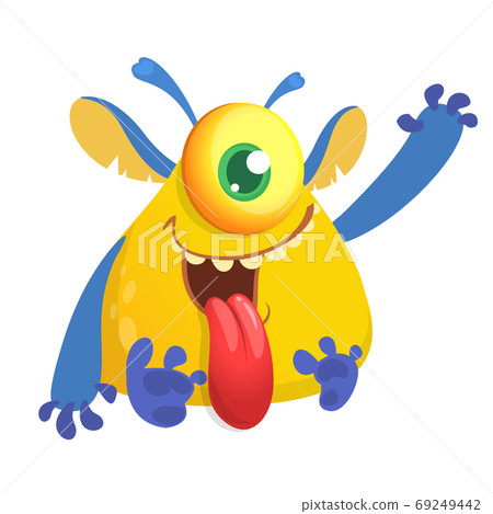 Funny cartoon monster. Vector Halloween Funny cartoon monster. Vector Halloween 69249442