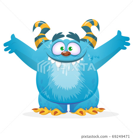 Funny cartoon monster. Vector Halloween 69249471