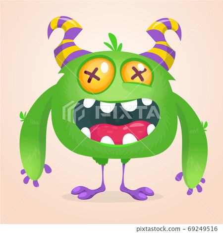 Angry cartoon monster. Vector illustration of Angry cartoon monster. Vector illustration of 69249516