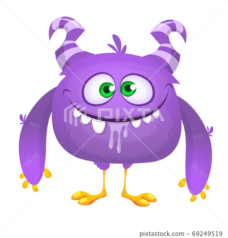 Funny cartoon monster. Vector Halloween Funny cartoon monster. Vector Halloween 69249519
